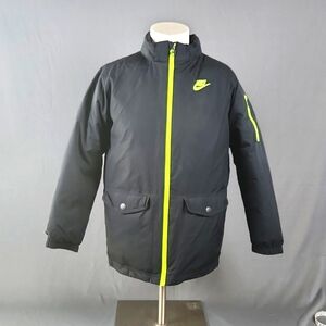 Nike - Puffer Jacket - Black w/ Neon accents- Children's Sz XL